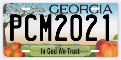 GA license plate PCM2021