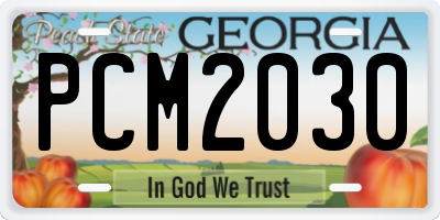 GA license plate PCM2030
