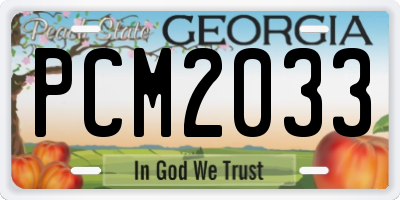 GA license plate PCM2033