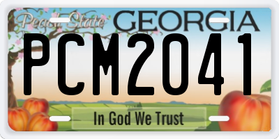 GA license plate PCM2041