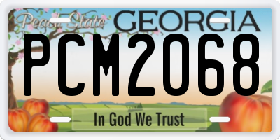 GA license plate PCM2068