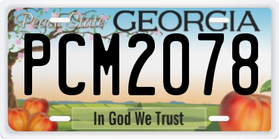 GA license plate PCM2078