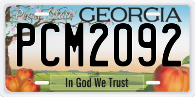 GA license plate PCM2092