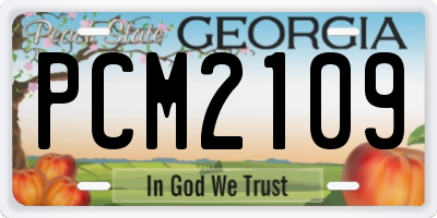 GA license plate PCM2109