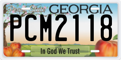 GA license plate PCM2118