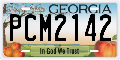 GA license plate PCM2142
