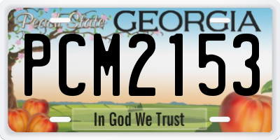 GA license plate PCM2153