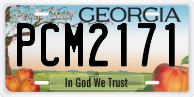 GA license plate PCM2171