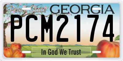 GA license plate PCM2174