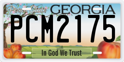 GA license plate PCM2175