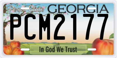 GA license plate PCM2177