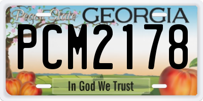 GA license plate PCM2178