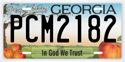 GA license plate PCM2182