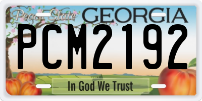 GA license plate PCM2192