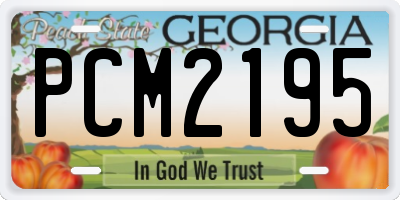 GA license plate PCM2195