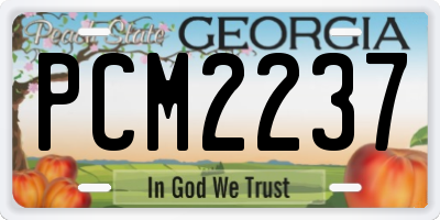 GA license plate PCM2237