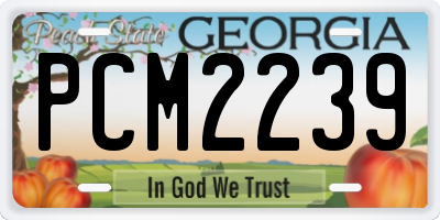 GA license plate PCM2239