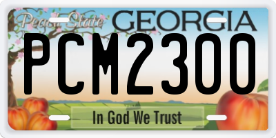 GA license plate PCM2300
