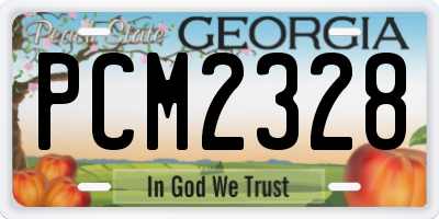 GA license plate PCM2328