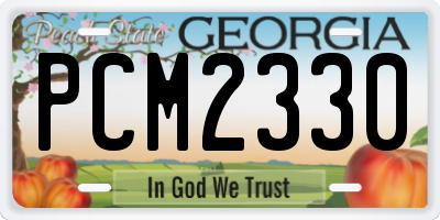 GA license plate PCM2330
