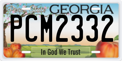 GA license plate PCM2332