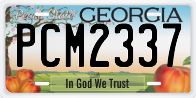 GA license plate PCM2337