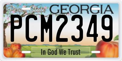 GA license plate PCM2349
