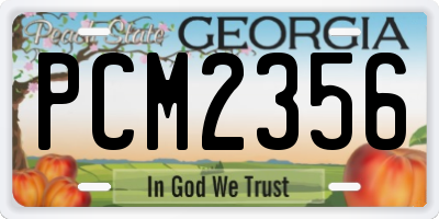 GA license plate PCM2356