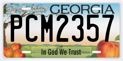 GA license plate PCM2357