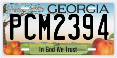 GA license plate PCM2394