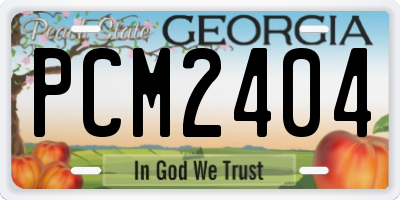 GA license plate PCM2404