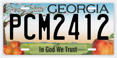 GA license plate PCM2412
