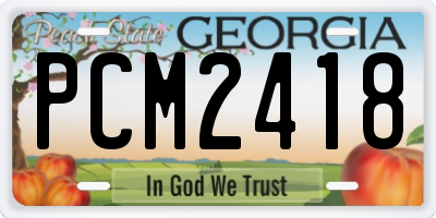 GA license plate PCM2418