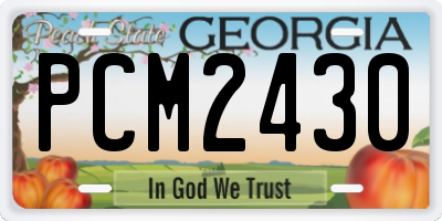 GA license plate PCM2430