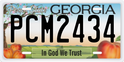 GA license plate PCM2434