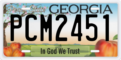 GA license plate PCM2451
