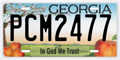 GA license plate PCM2477
