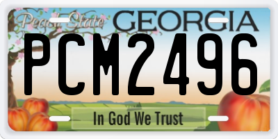 GA license plate PCM2496
