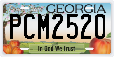 GA license plate PCM2520
