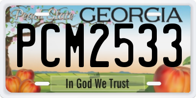 GA license plate PCM2533