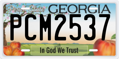 GA license plate PCM2537