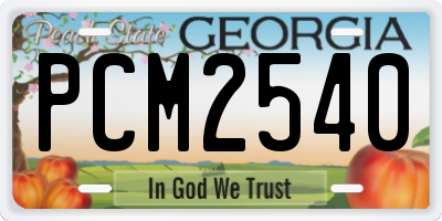 GA license plate PCM2540