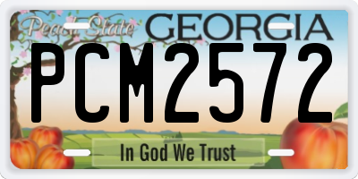 GA license plate PCM2572