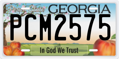GA license plate PCM2575