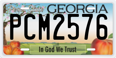GA license plate PCM2576