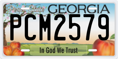 GA license plate PCM2579