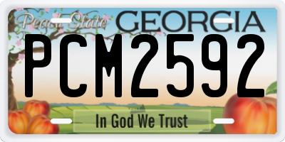 GA license plate PCM2592