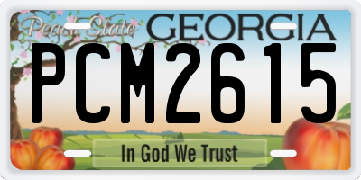 GA license plate PCM2615