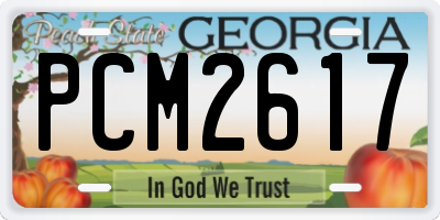 GA license plate PCM2617