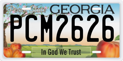 GA license plate PCM2626